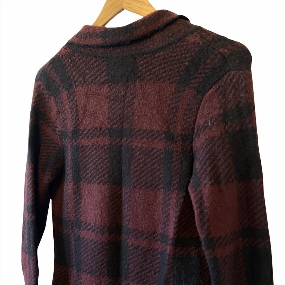 DEX Burgundy&Black Plaid Light Button Up Jacket XS - Picture 5 of 8